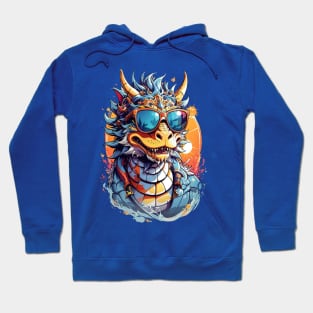 Cool Dragon in Sunglasses Hoodie